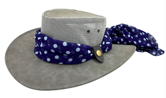 Jacaru Horizon Soft Leather Hat with Scarf
