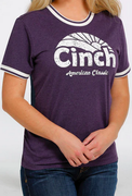 CINCH Ladies Ringer T-shirt - MSK7890002 PUR
