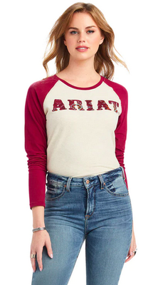 ARIAT REAL Womens Baseball Shirt