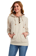 Ariat Womens REAL Elevated Hoodie - Oatmeal Heather