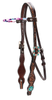 Fort Worth Stones Headstall - Turquoise