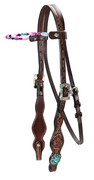 Fort Worth Stones Headstall - Turquoise - FOR20-0089