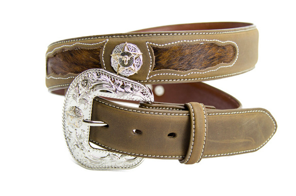 Brigalow Hair on Belt with Silver Concho