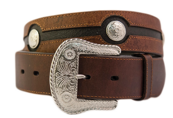 Brigalow Kids Leather Belt with Conchos