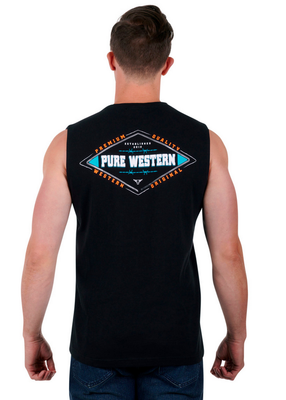 Pure Western Mens Damian Muscle Tank Top