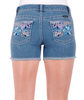 Pure Western Womens Audrey Shorts - Faded Blue