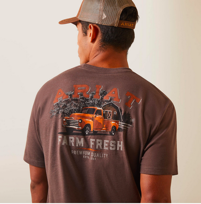Ariat Mens Farm Truck T-Shirt - Brown Heather