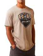Ariat Mens Geo Fill T-Shirt - Oatmeal Heather