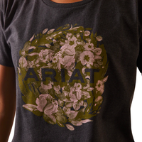 Ariat Womens Floral T-Shirt - Charcoal Heather
