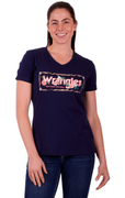 Wrangler Womens Iris Short Sleeve Tee - Navy