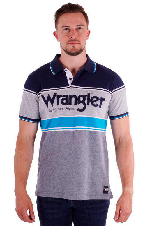 Wrangler Mens Leo Polo Shirt - Navy/Blue