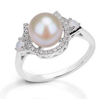 Kelly Herd Pearl and White Opal Ring