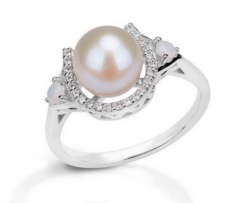 Kelly Herd Pearl and White Opal Ring