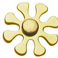 Brass Spur Rowels - 8 Point Rounded Flower 1.1/16"