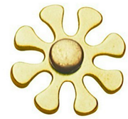 Brass Spur Rowels - 8 Point Rounded Flower 1.1/16"