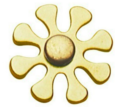 Brass Spur Rowels - 8 Point Rounded Flower 1.1/16