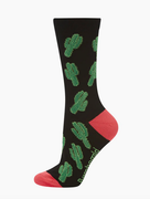 Womens Totally Cactus Bamboo Sock - size W2-8
