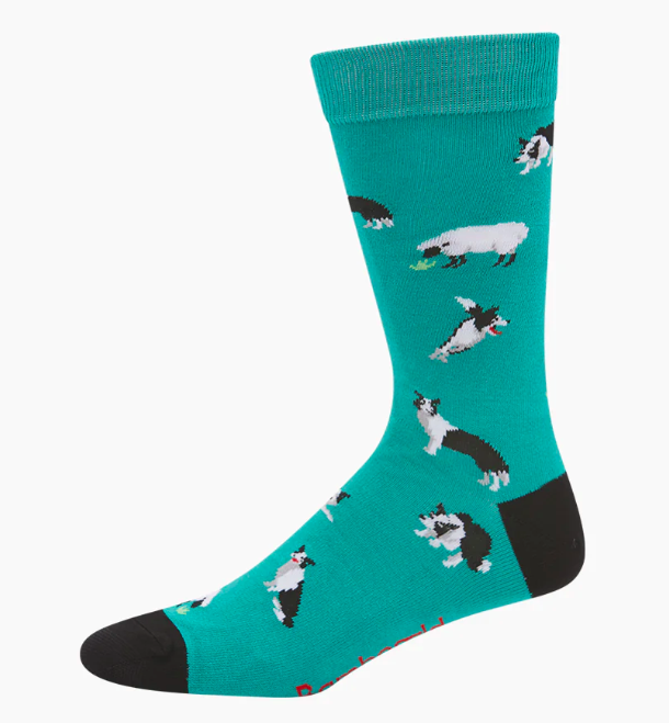 Border Collie Bamboo Socks - Size R7-11