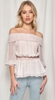 Style State Printed Off The Shoulder Top With Shirred Details