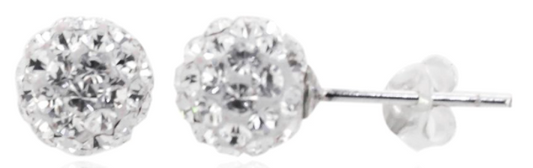 MCJ Stainless Steel Swarovsky Crystal Earring- 10 mm