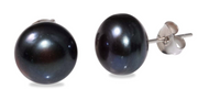 MCJ Pearl Stud Earrings - Blue