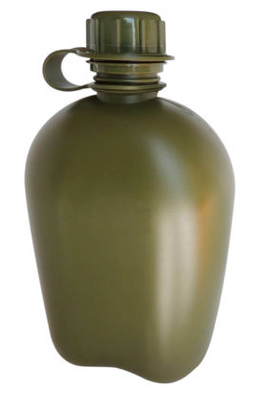 Water Bottle 1 litre Poly Green