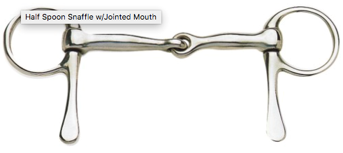 Half Spoon Snaffle Bit with Jointed Mouth