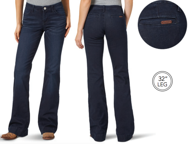 Wrangler Mae Retro Mid rise Wide Leg Jean