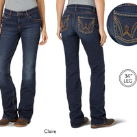 Wrangler Womens Claire Mid Rise Bootcut QBaby Jean