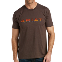 Ariat Mens Desert Scape T-Shirt Military Heather