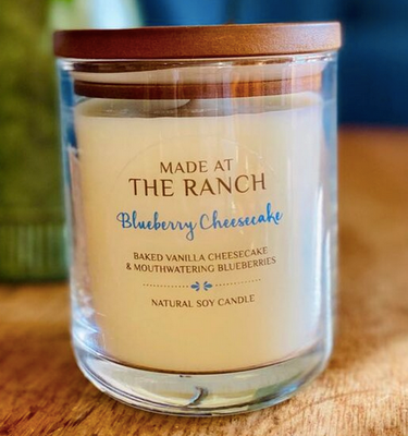 Made At The Ranch Soy Candle - Blueberry Cheescake