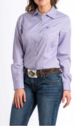 Cinch Ladies Purple Stripe Long Sleeve Shirt