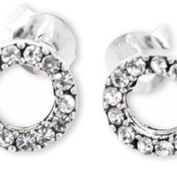 Mountain Creek Sterling Silver & Cubic Zirconia Circle Studs