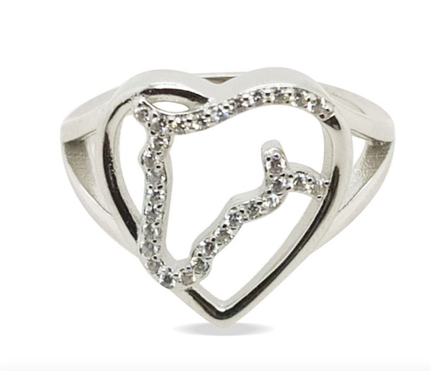 MCJ Horse in Heart Ring