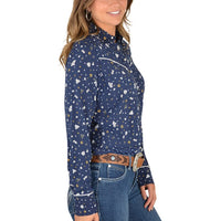 Wrangler Womens Jocelyn Western Long Sleeve Shirt
