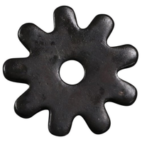 Black Steel Spur Rowels - 9 Point Rounded 1"