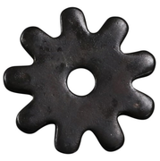 Black Steel Spur Rowels - 9 Point Rounded 1"