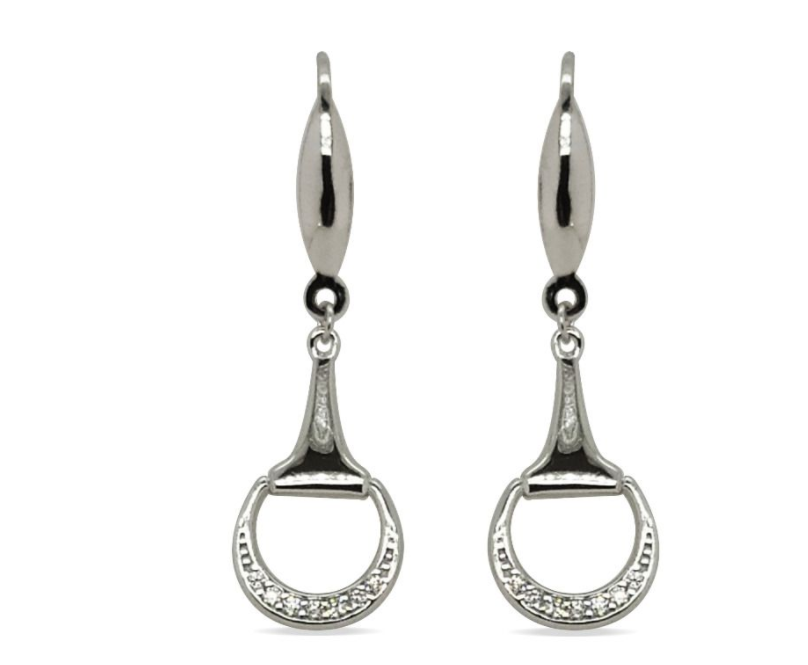 MCJ Cubic Zirconia Horse Bit Earrings