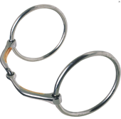 Oz Bitz Superfine Ring Snaffle w/Copper Inlaid Mouth