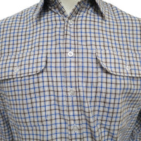 Bisley Mens Long Sleeve Brushed/Flannelette Shirt -  Brown/White