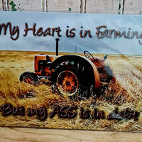 Tin Sign - My Heart Farming