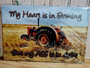 Tin Sign - My Heart Farming