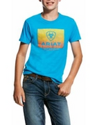 Ariat Boys Gradient Tee Turquoise