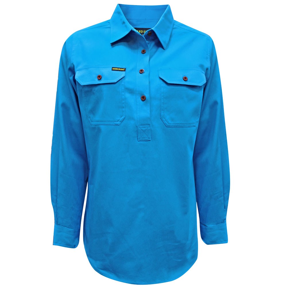 Hard Slog Womens Half Placket Light Cotton Shirt