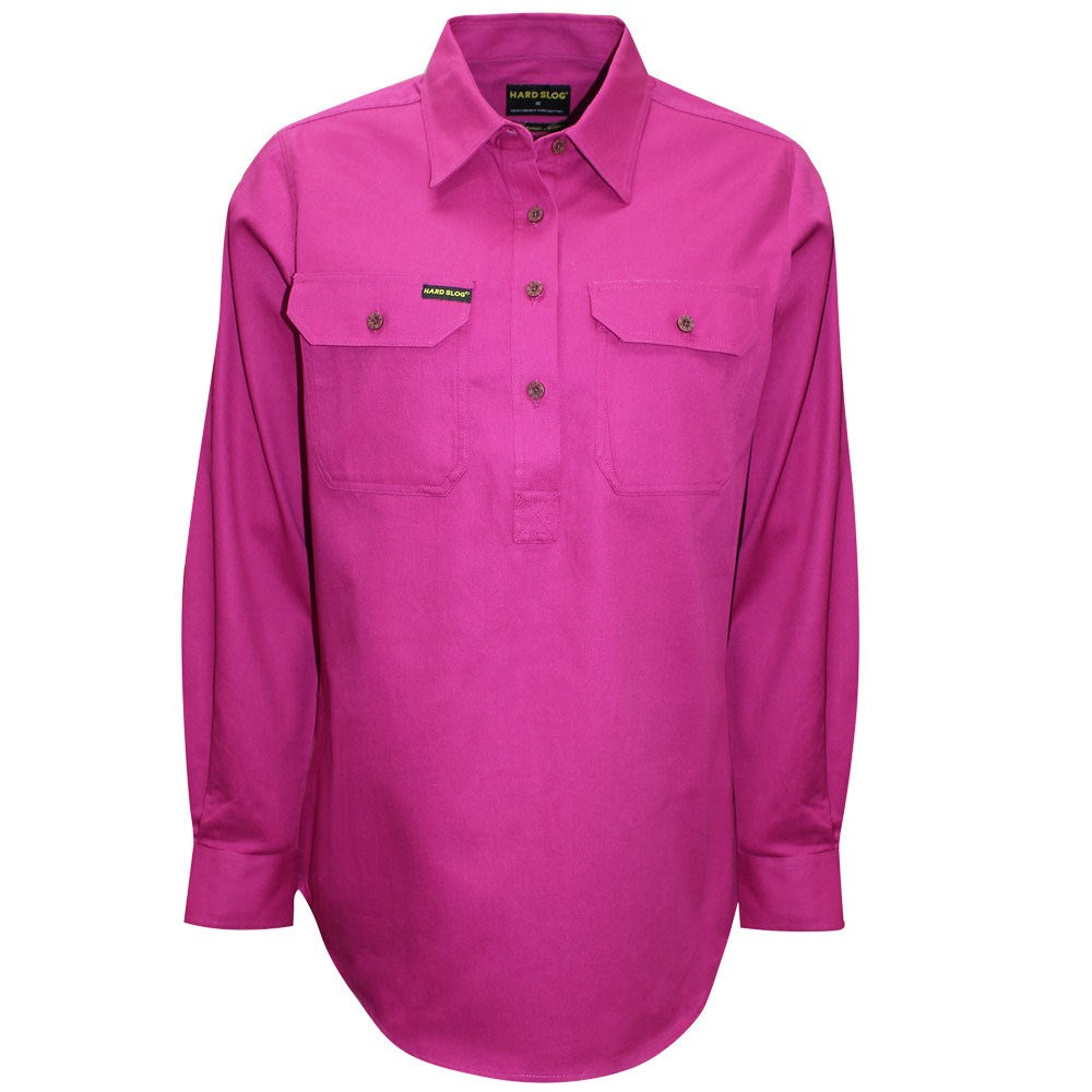 Hard Slog Womens Half Placket Light Cotton Shirt