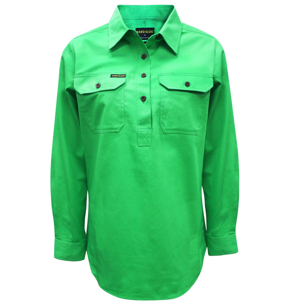 Hard Slog Womens Half Placket Light Cotton Shirt
