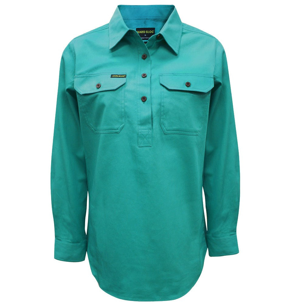 Hard Slog Womens Half Placket Light Cotton Shirt