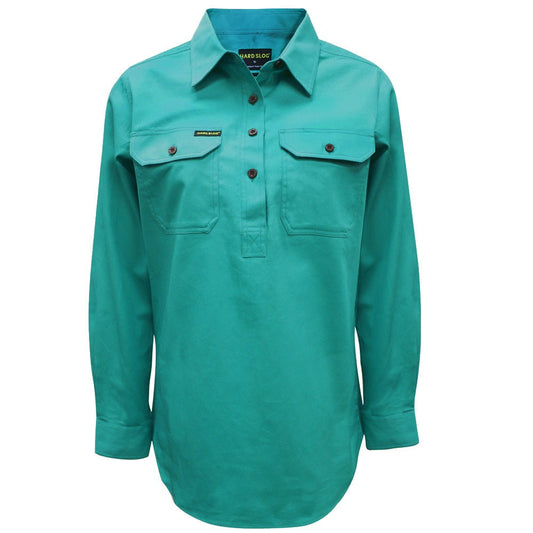 Hard Slog Womens Half Placket Light Cotton Shirt