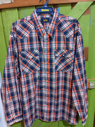 Bisley Long Sleeve Western Shirt with Snaps - Orange