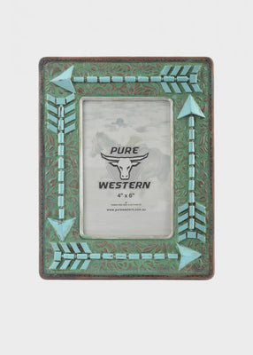Pure Western Turquoise Arrow Picture Frame
